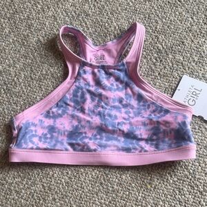 Athleta Girl Pink & Purple Tie-Dye Bikini Top